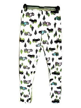 No Boundaries Ankle Legging Size M Juniors Christmas Truck Print  Elastic Waist